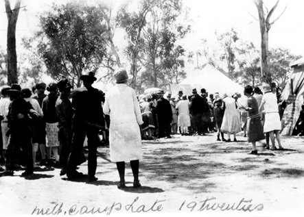 Black and white archive image. Pavilions Blackburn Lake is built on a historic site owned by the Seventh Day Adventist Church